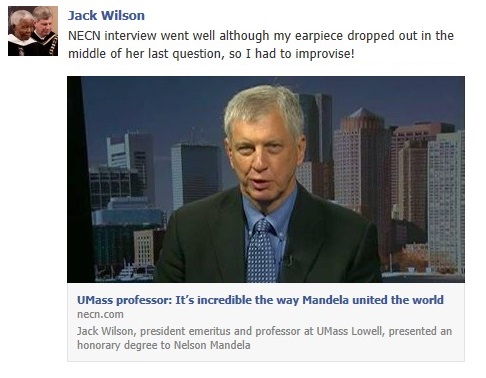 Jack Wilson commenting on Nelson Mandela's Passing
